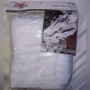White Gauze Table Runner